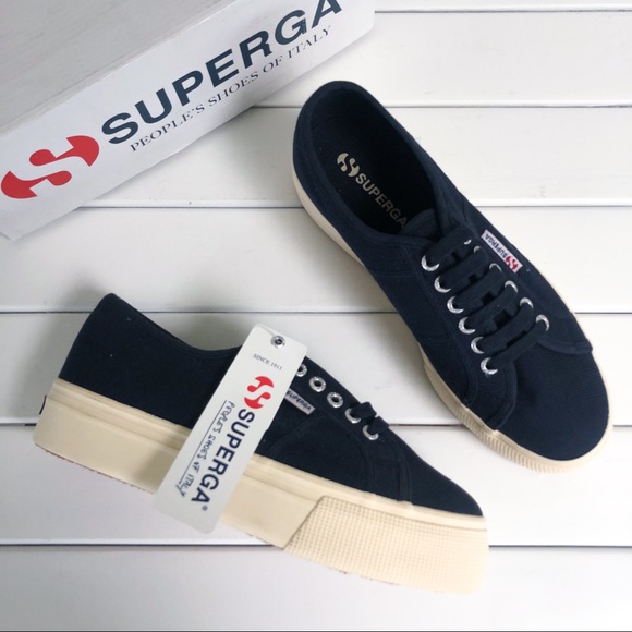 superga navy platform